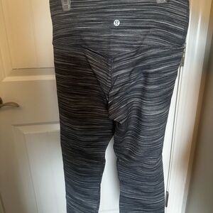 Lululemon Gray Striped Leggings
